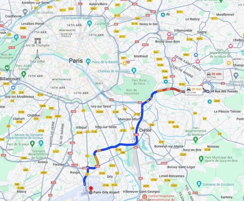 Charme & Confort T2 Lumineux Entre Paris And Disney Villiers-sur-Marne Exteriör bild